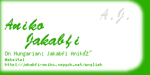 aniko jakabfi business card